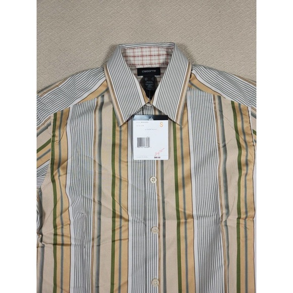 Claiborne Shirt Mens Small S‎ Modern Cotton Button Up Striped Collared NWT - Picture 2 of 12